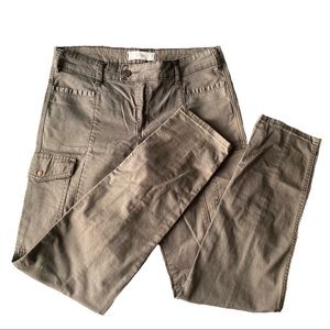Dark Brown Skinny Cargo Pants 